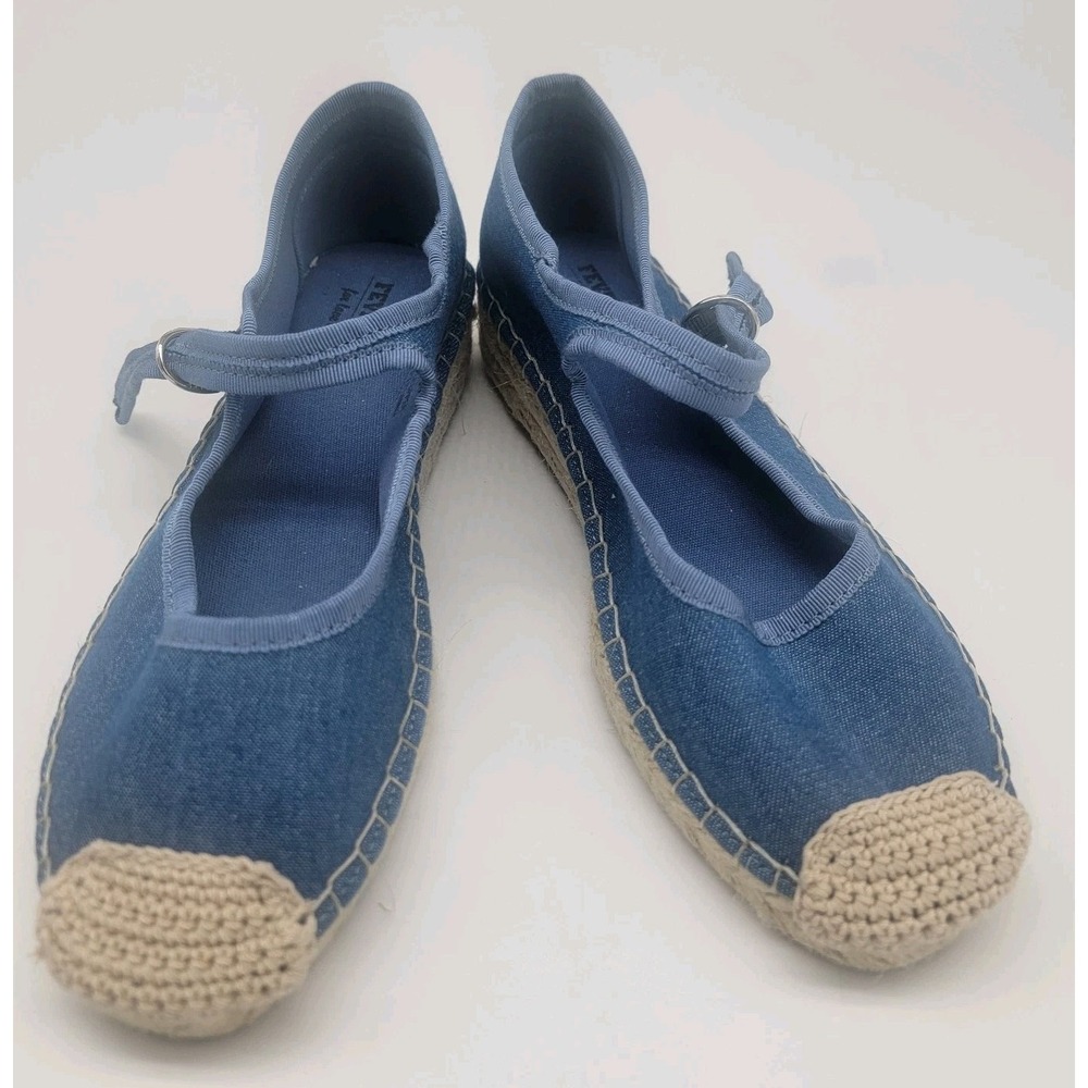 Fever Sole Women's Close Toe Espadrilles Mary Jane Canvas Low Heel Wedge New!